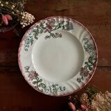 Set of 12 Longwy flat plates, Chrysanthemums model