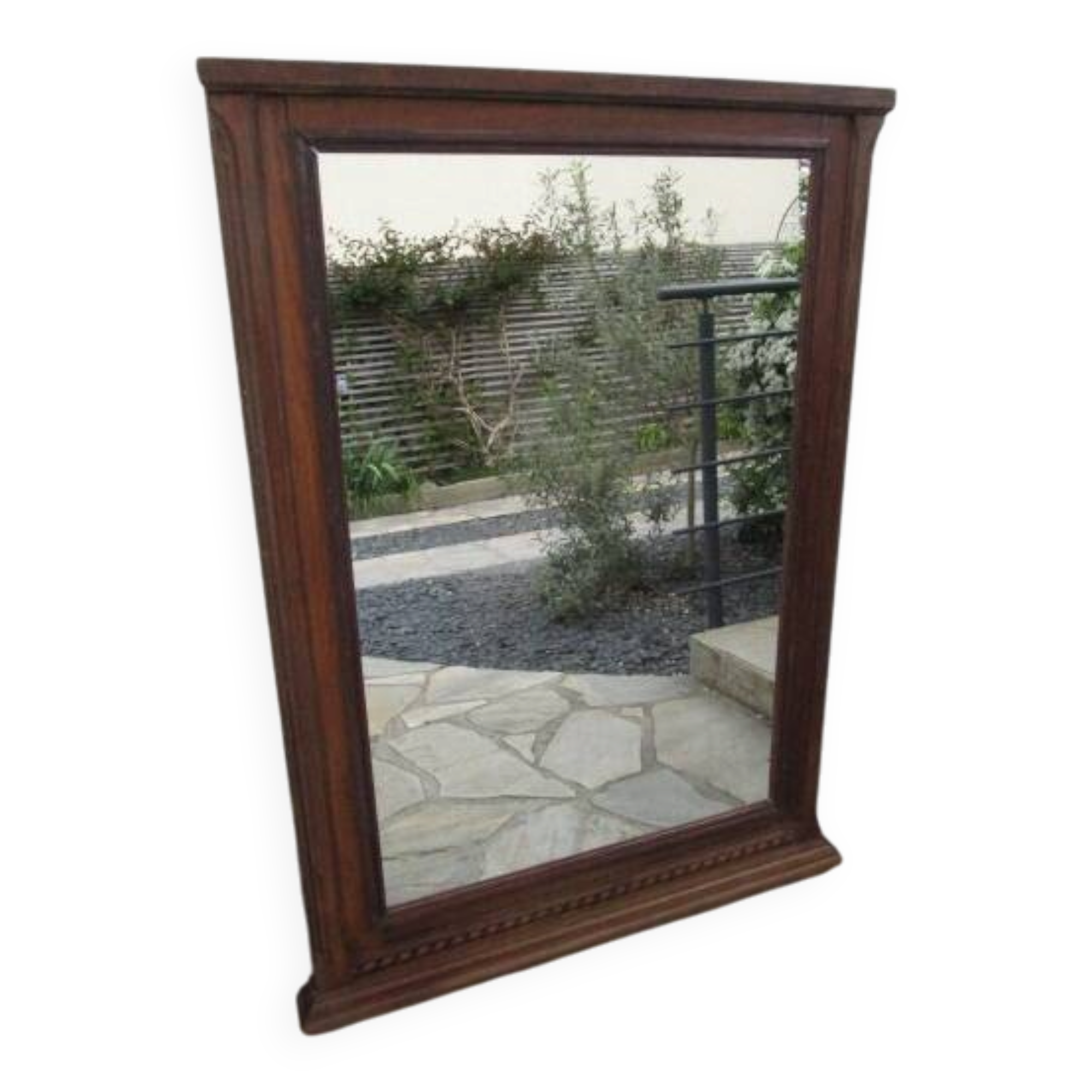 Large antique oak mirror