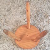 Tripod stool in solid wood – 60s