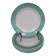 Set of 6 KIFO L'Amandinoise dessert plates with green leaf decor