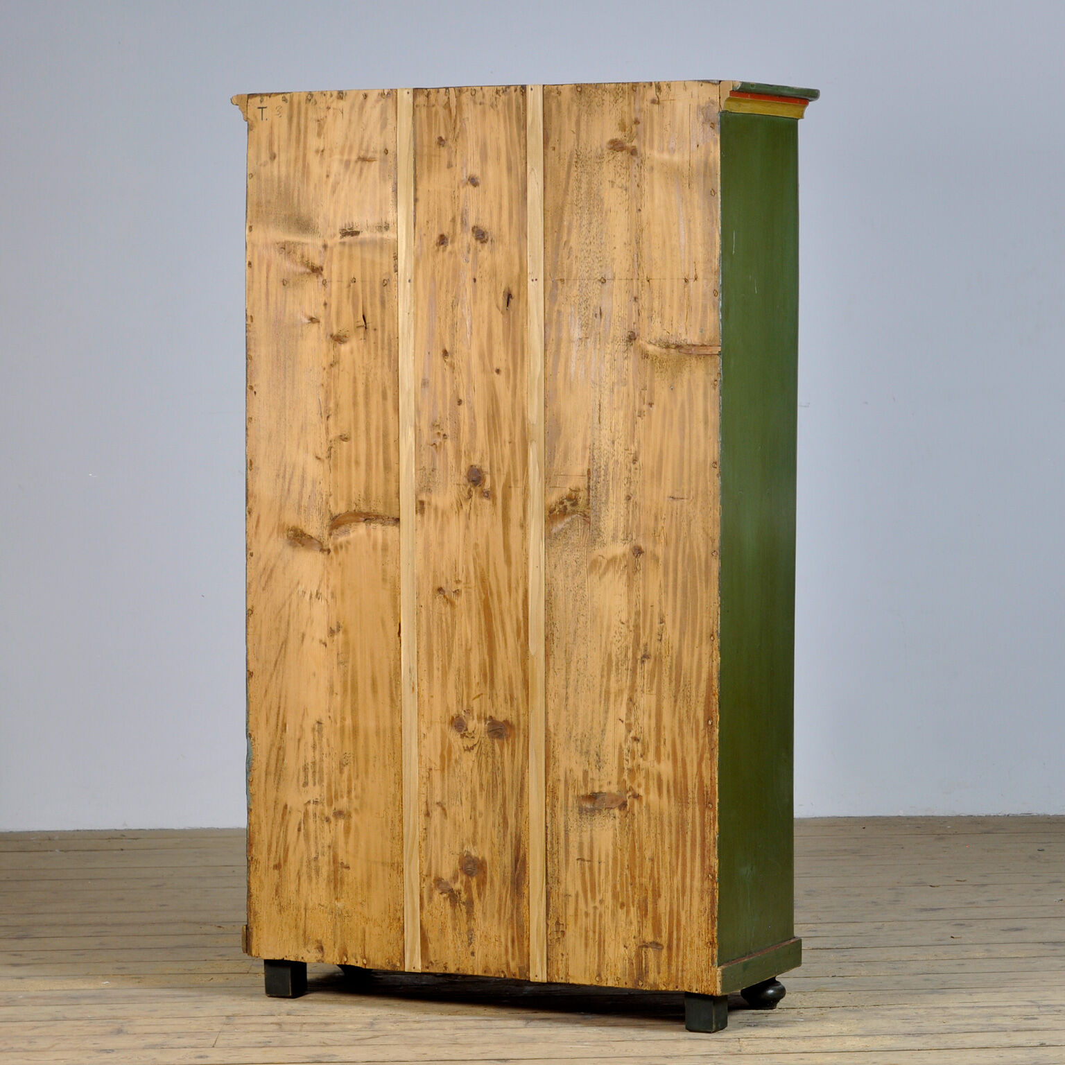 Antique German Hand Painted Cabinet, 1876