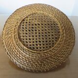 Set of 6 under plates in rattan and canning