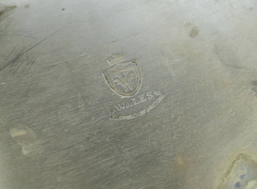 Vintage silver-plated bamboo wine bucket