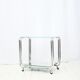 Tubular dessert trolley in chrome, glass and mirror, Italy, 1970s.