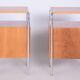Bauhaus Chrome Bedside Tables attributed to R. Slezák, Former Czechoslovakia, 1930s, Set of 2