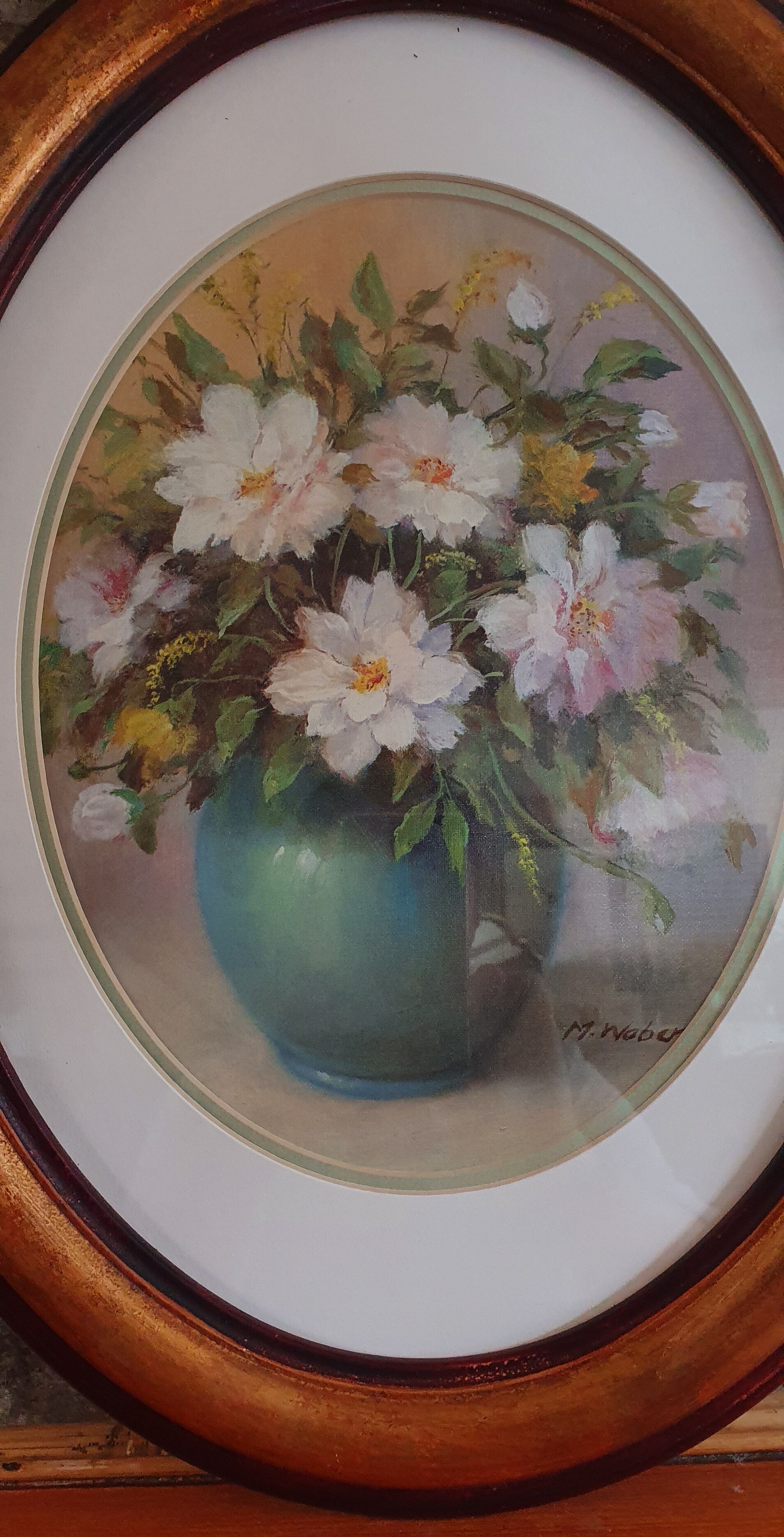 Old bouquet of flowers painting