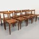 Set of 8 stackable chairs from the Czech manufacturer Bukoza