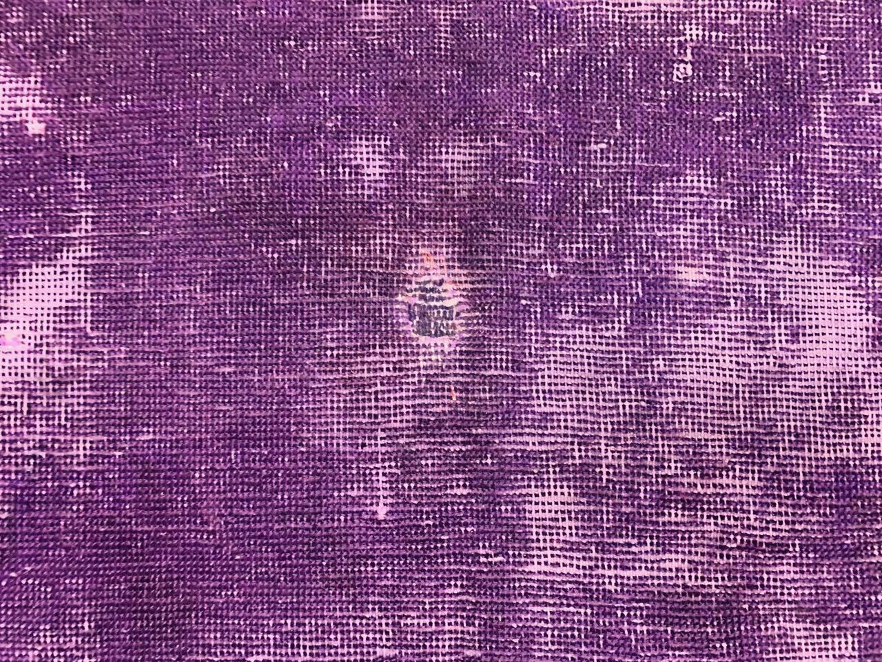 Old tribal Distressed Overdyed Vintage Turkish Wool Rug 214x115 cm Medium