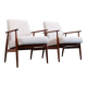 Mid-Century Ivory Boucle Armchairs by Henryk Lis, 1967