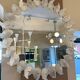 Murano mirror, white butterflies