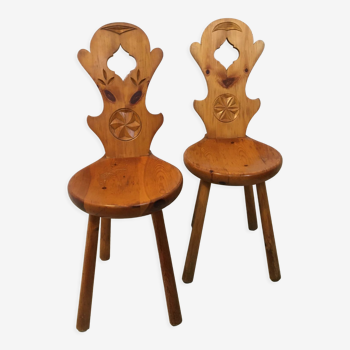 Mountain pine wooden chairs