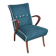 Fauteuil Style Scandinave en Tissu Bouclé Vert Pétrole