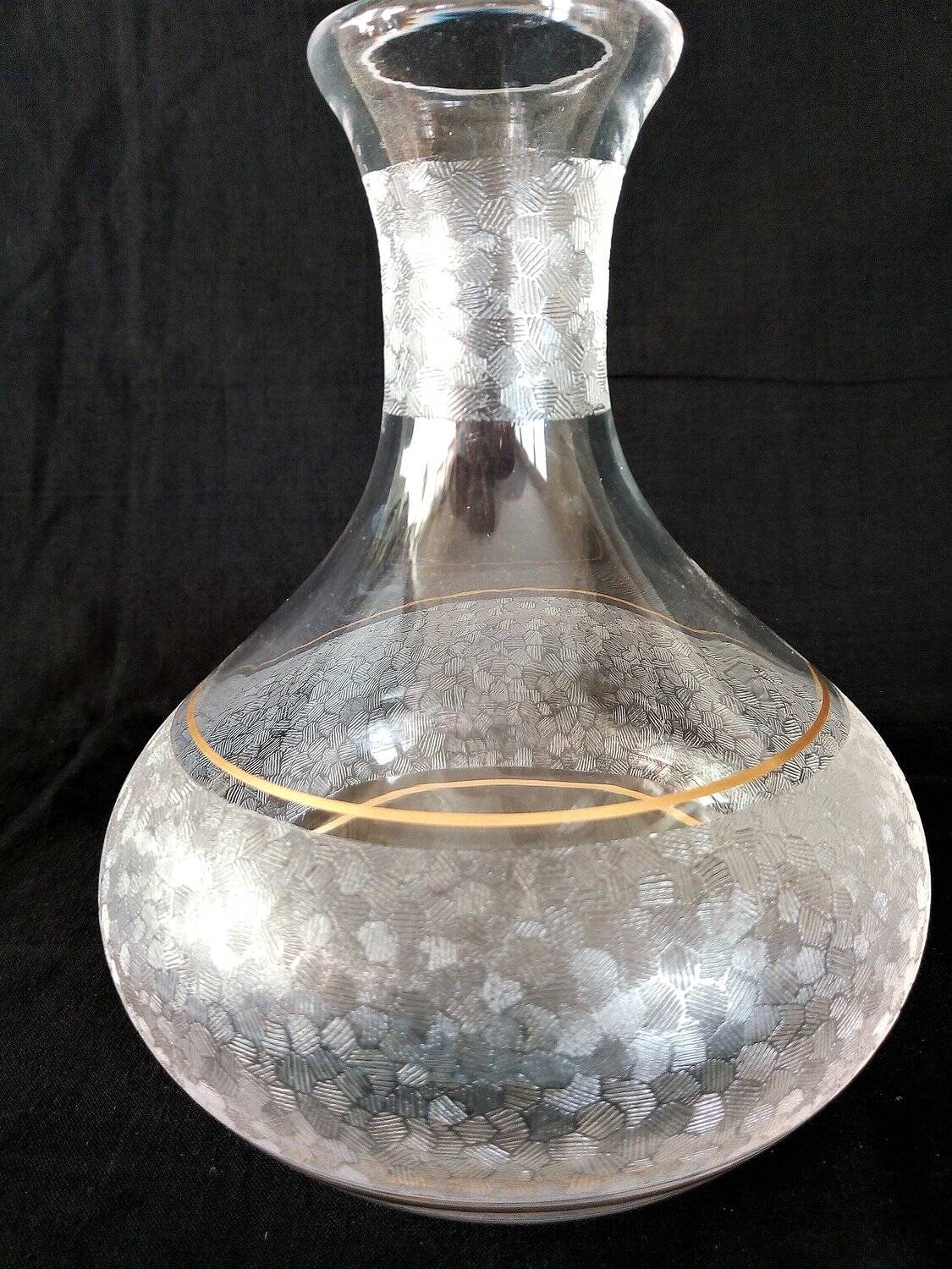 St. Louis crystal decanter, "Mélancolie" model, late nineteenth early twentieth century