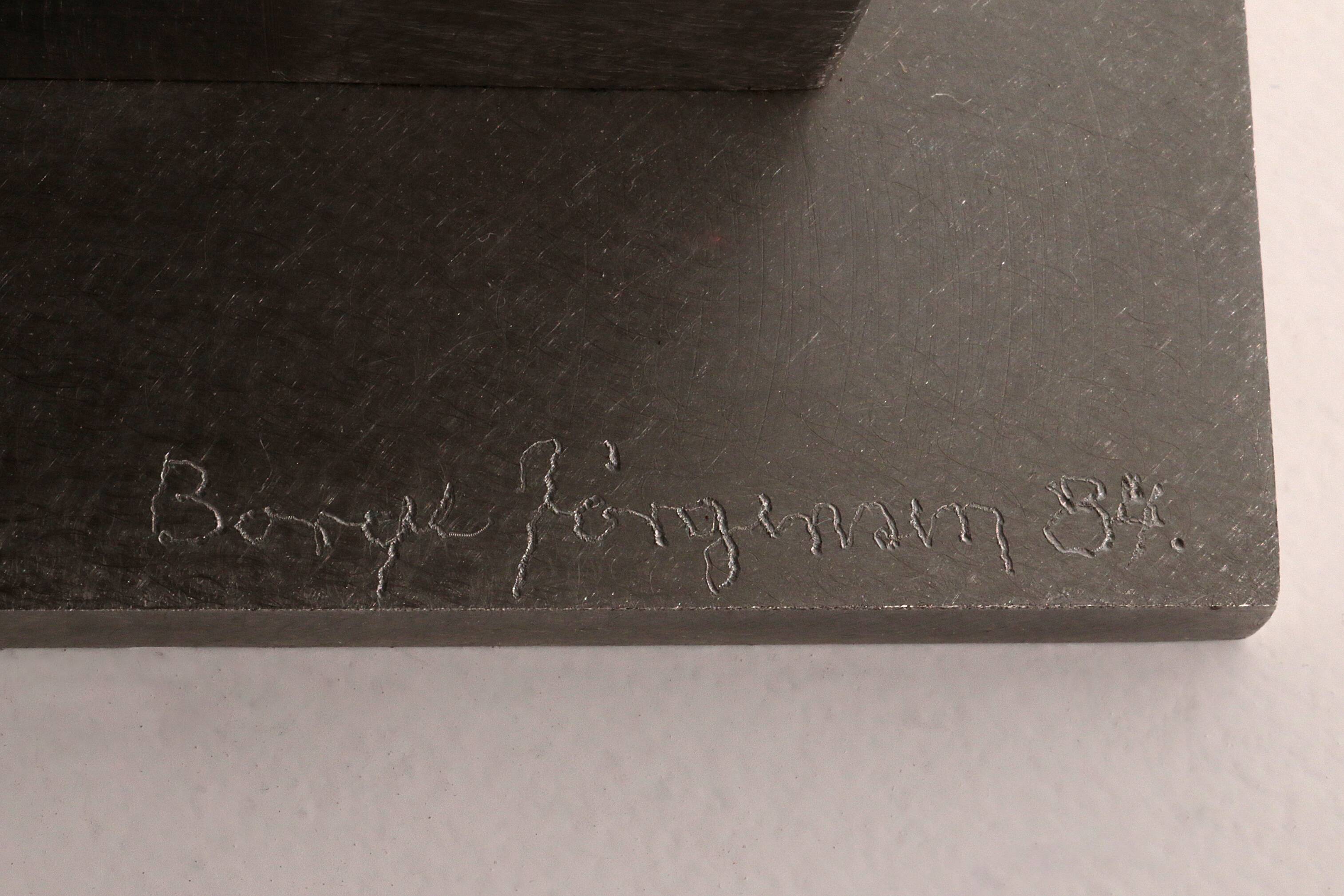 Børge Jørgensen sculpture made of polished steel 1984 1/1
