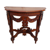 Louis XVI style half-moon console decorated