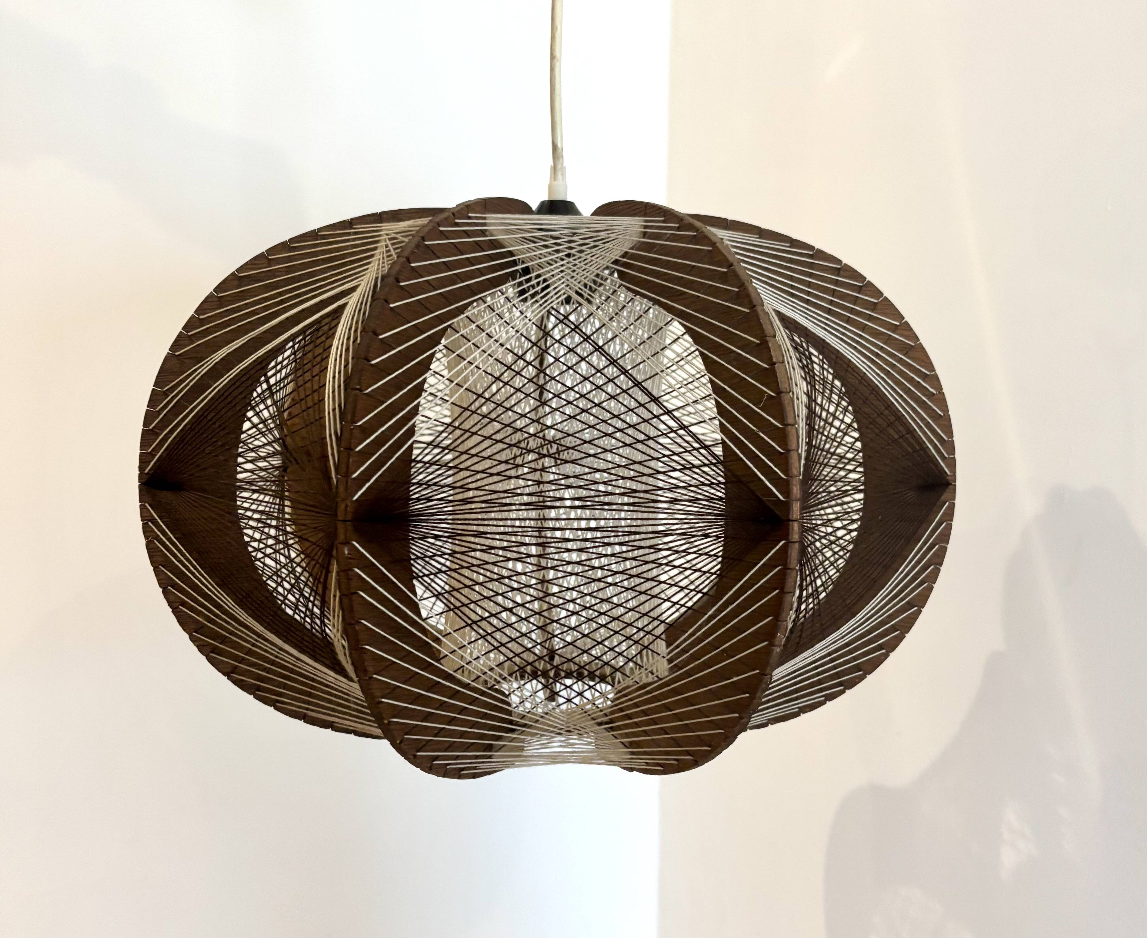 Scandinavian wooden and wire suspension