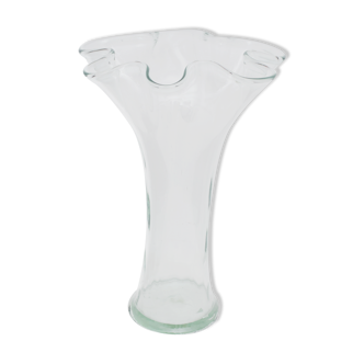 Glass handkerchief vase
