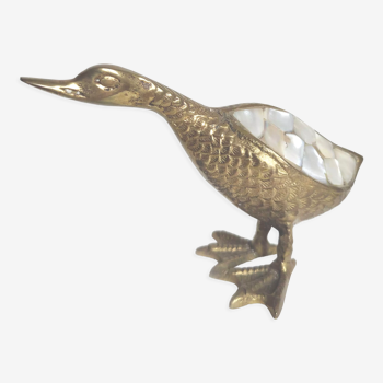 Brass and mother-of-pearl duck 1960