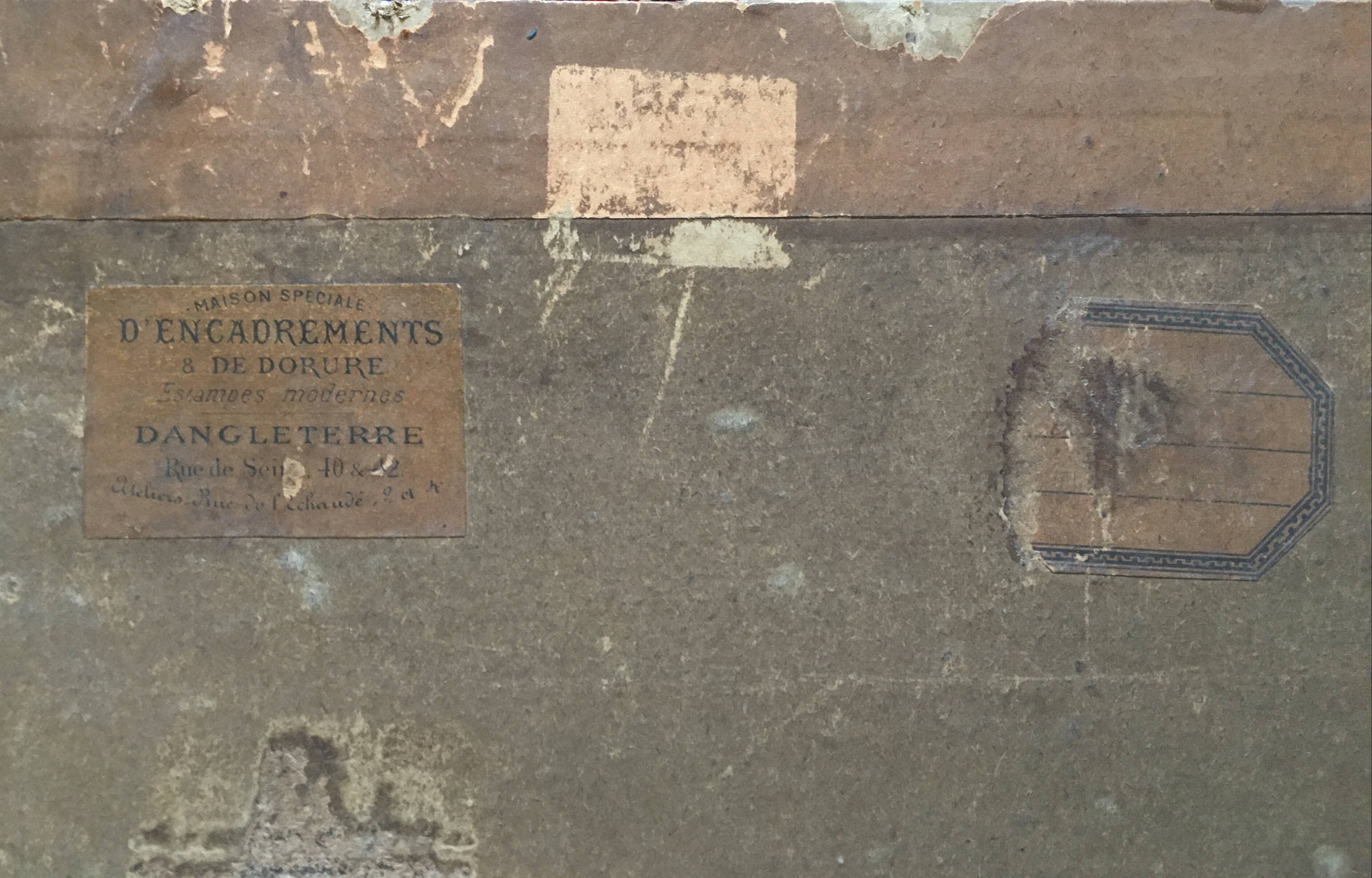 Table Aquarelle 1887: village entrance to "Damvillers" by Albert Julien