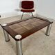 Old coffee table ceramic tile metal leg design from the 70s vintage