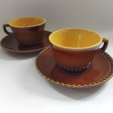 2 tasses à déjeuner Digoin Sarreguemines