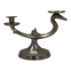 Vintage sculptural candelabrum with two lights in the shape of a bird.