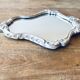 Miroir art déco doré et patiné blanc 30x45cm