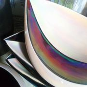 Four vintage Verceram ceramic dessert plates
