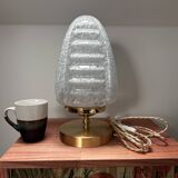 Skyscraper Art Deco globe table lamp with gold base