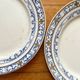 5 iron clay dessert plates Colbert, Creil and Montereau