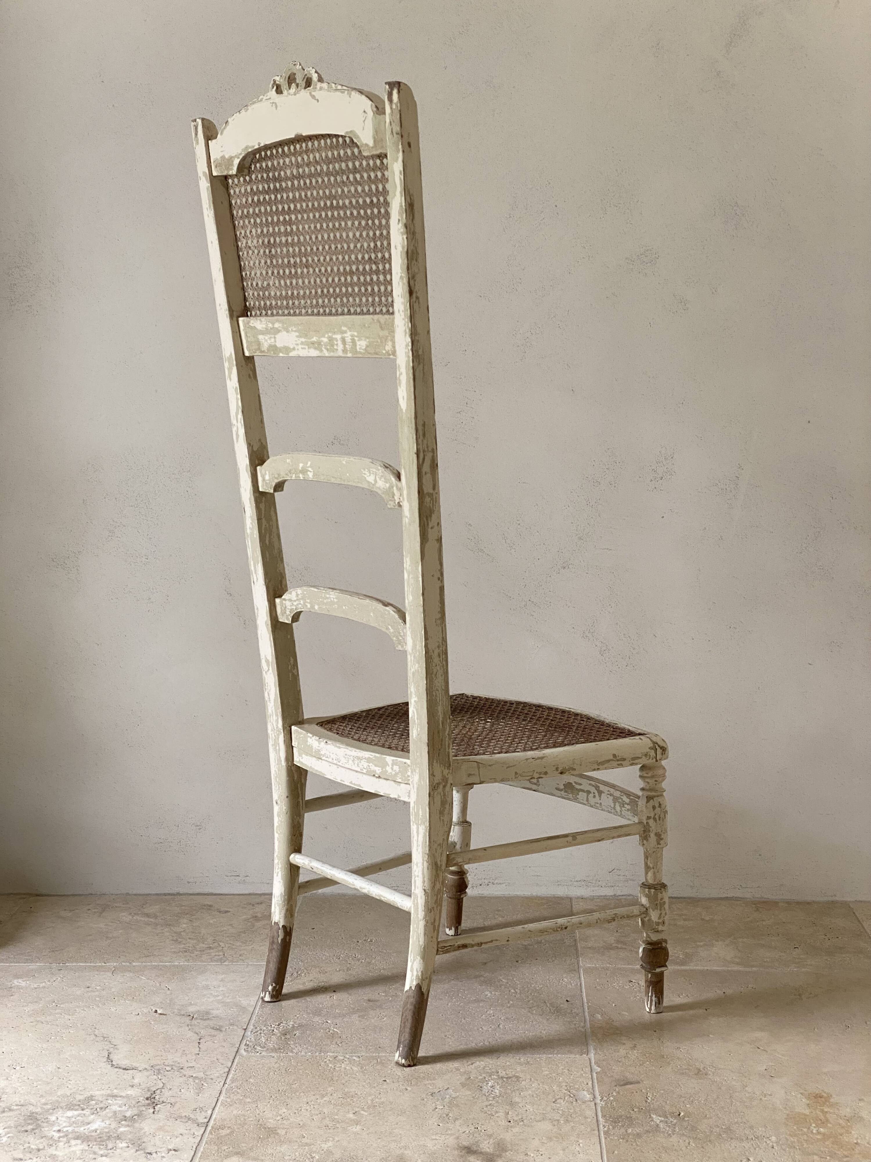 Chaise de nourrice XIXe Napoléon III cannée et patinée