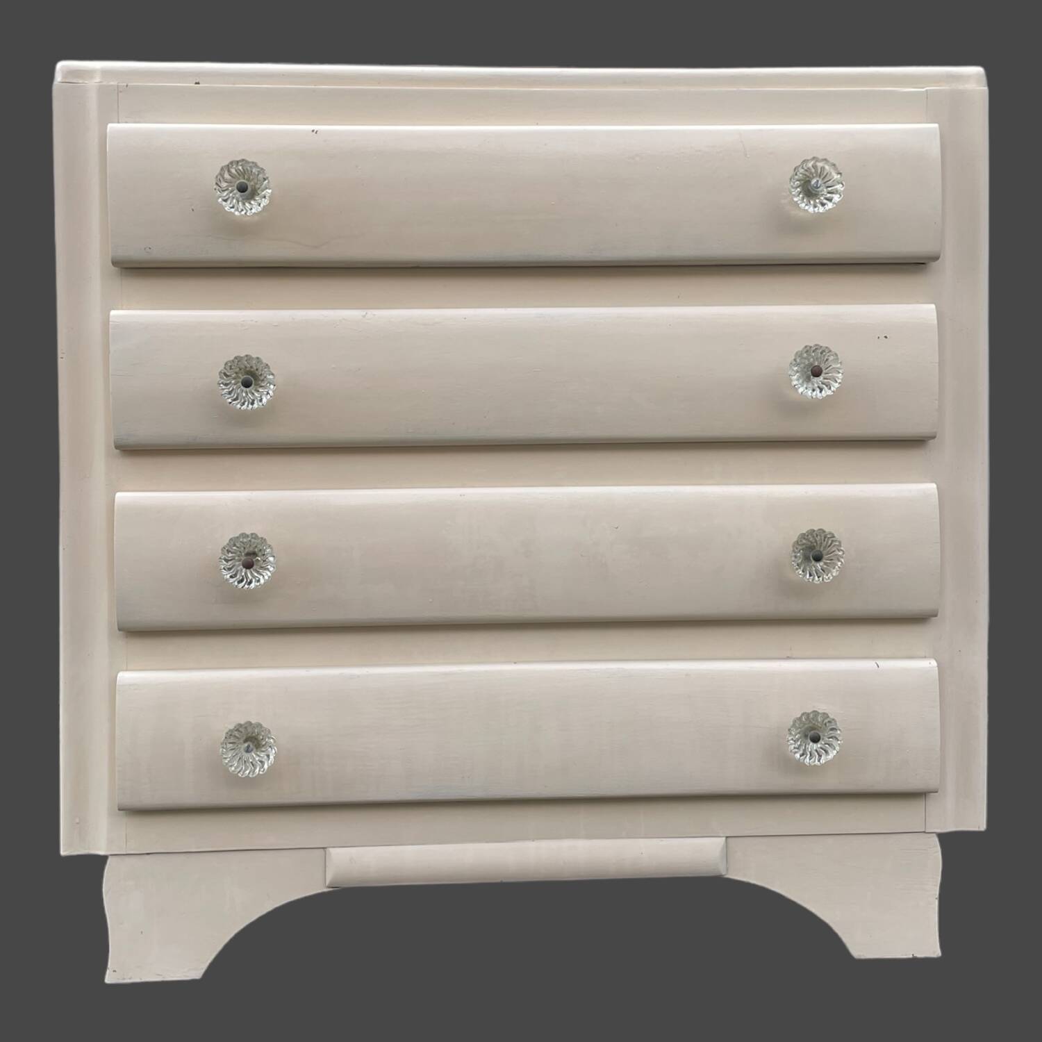 Art Deco chest of drawers with moustache feet, 1930