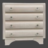 Art Deco chest of drawers with moustache feet, 1930