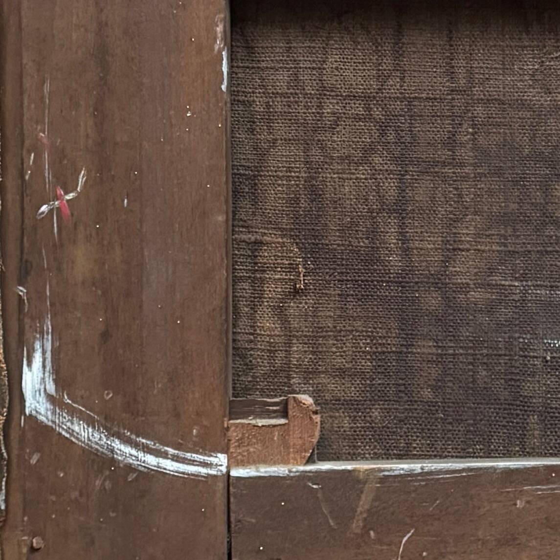 Huile sur toile, portrait de femme Empire, début XIXe, cadre à palmettes