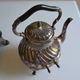 Art Nouveau teapot or samovar in silver-plated metal by goldsmith Victor Saglier