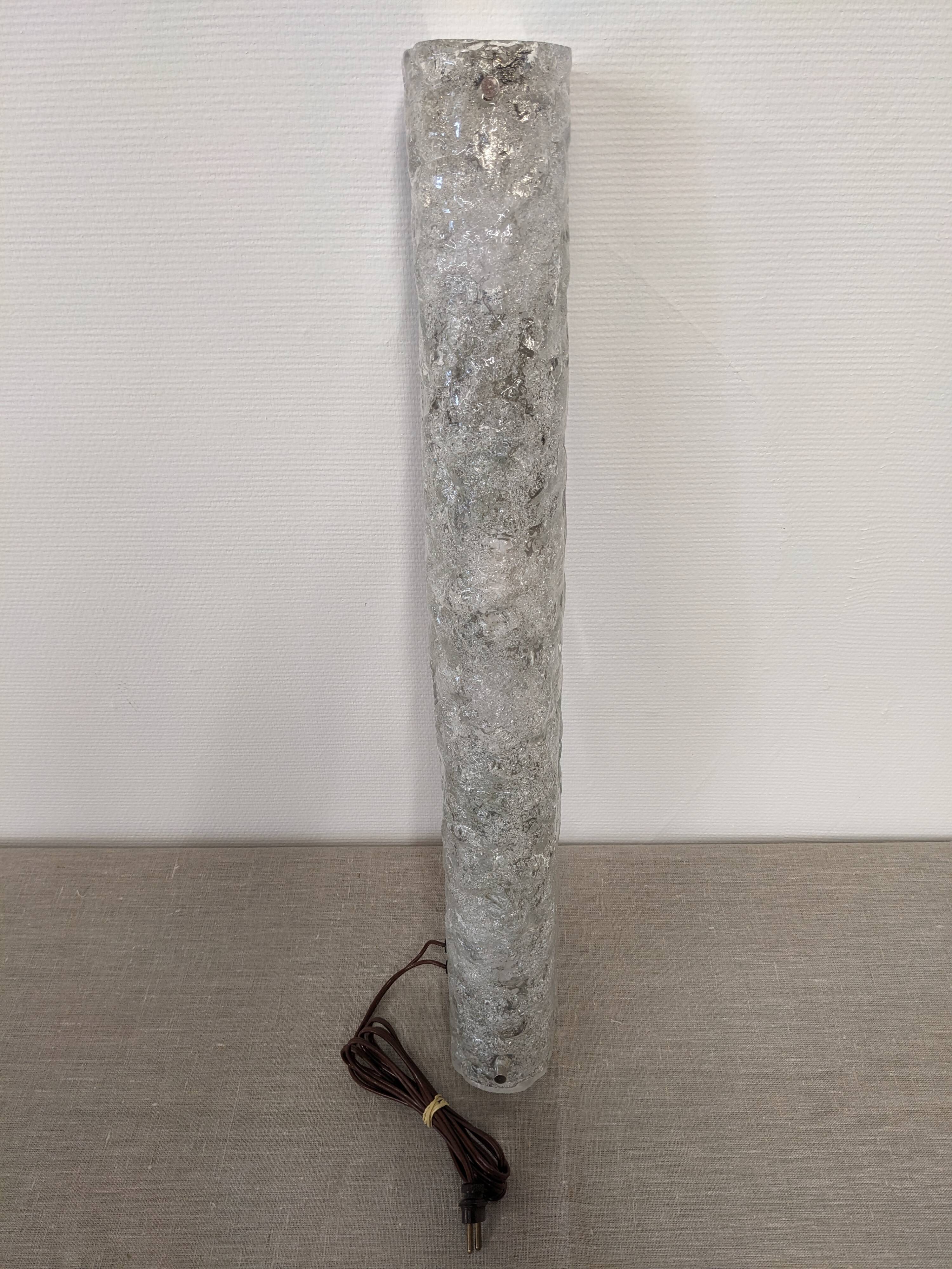 XL Murano glass wall sconce by Hillebrand Leuchten, Germany circa 1960.