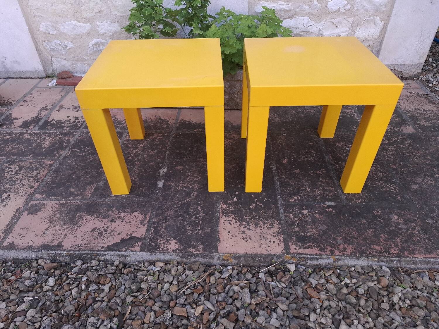 2 vintage 80's coffee tables