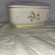 Antique butter dish in faience – Bird decoration – Late 19th / early 20th century