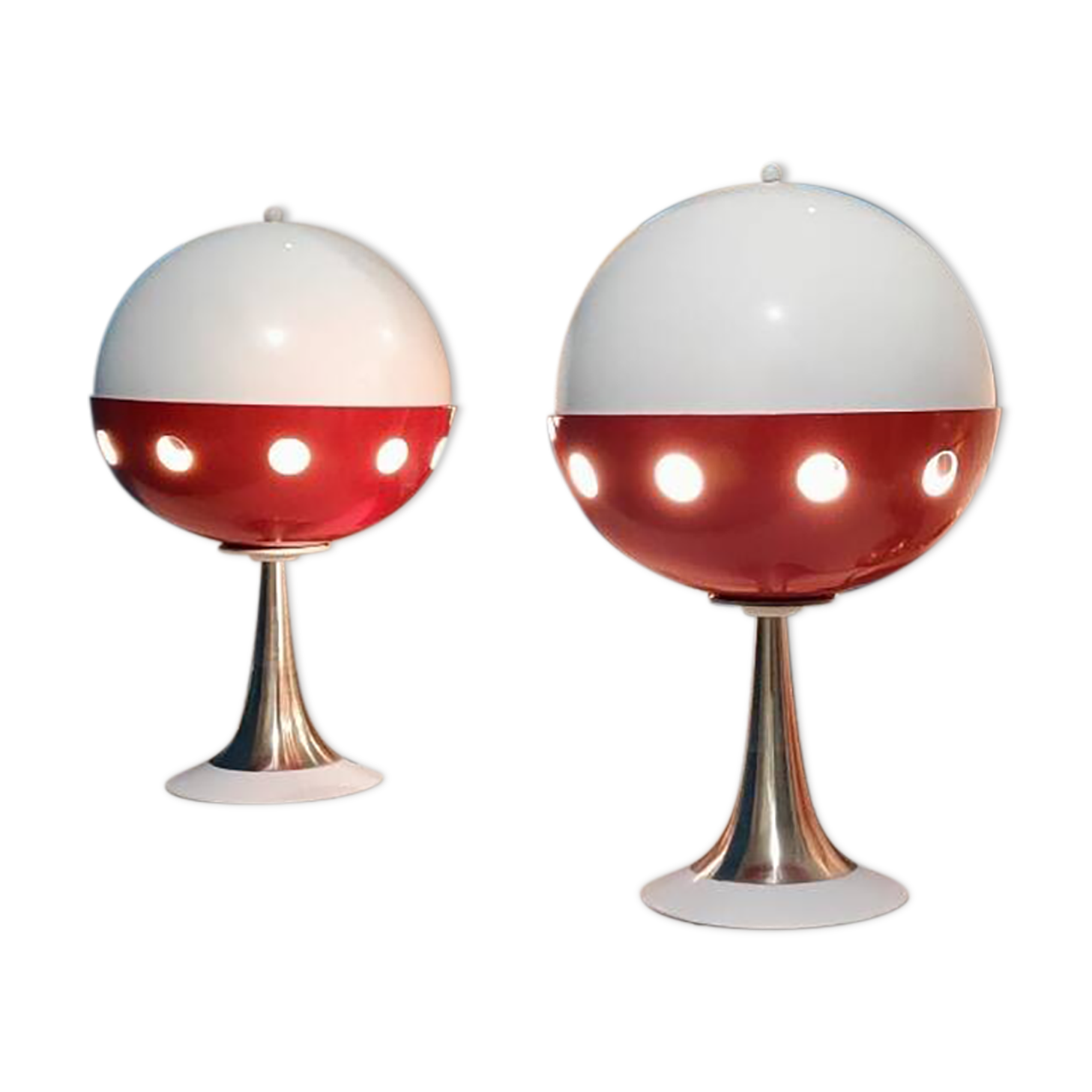 Paire de lampes Space âge cocci ball