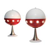 Pair of Space Age Cocci Ball Lamps