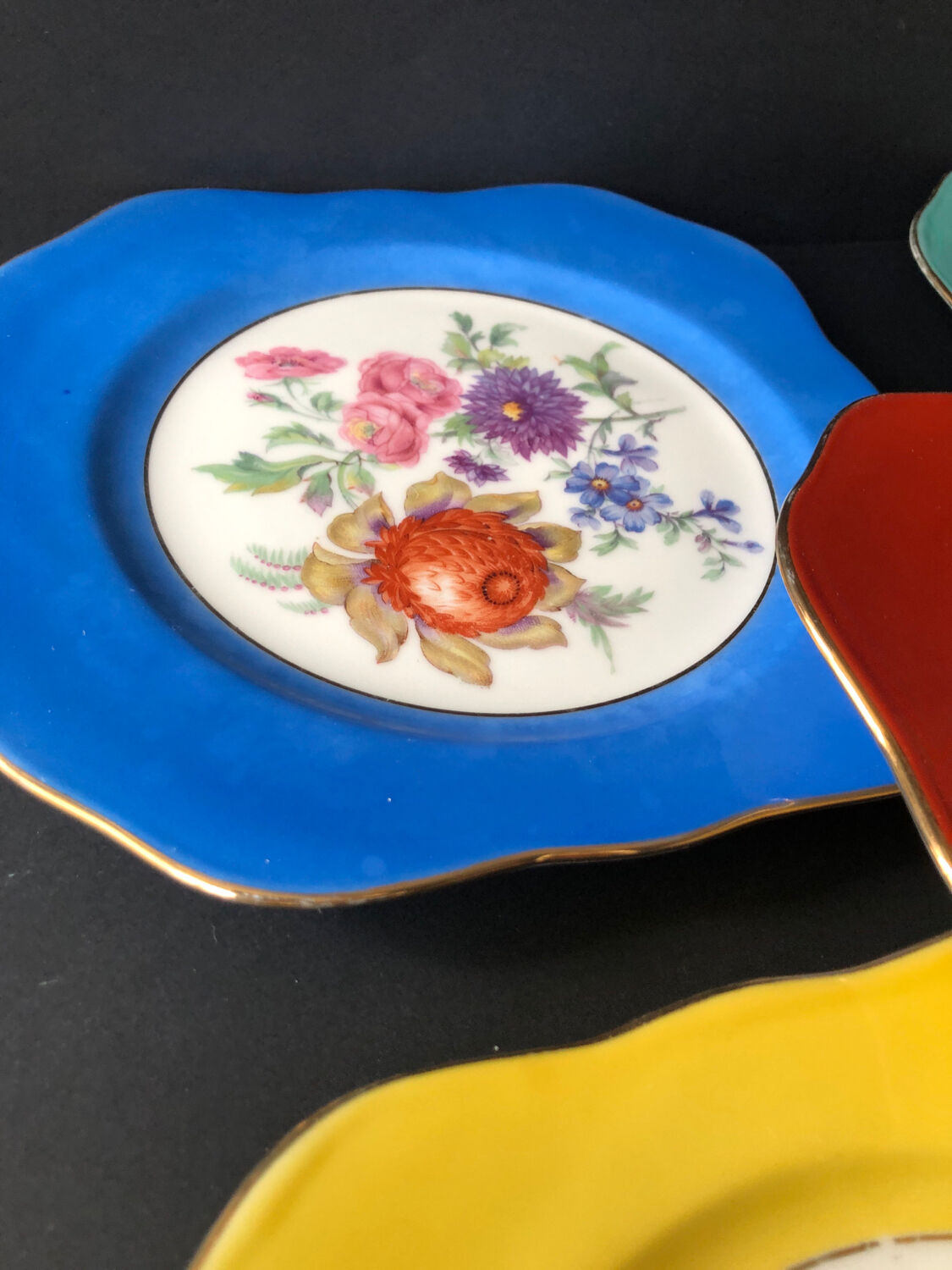 5 antique cookie plates or dessert