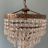 Old ceiling lamp chandelier with grapevines