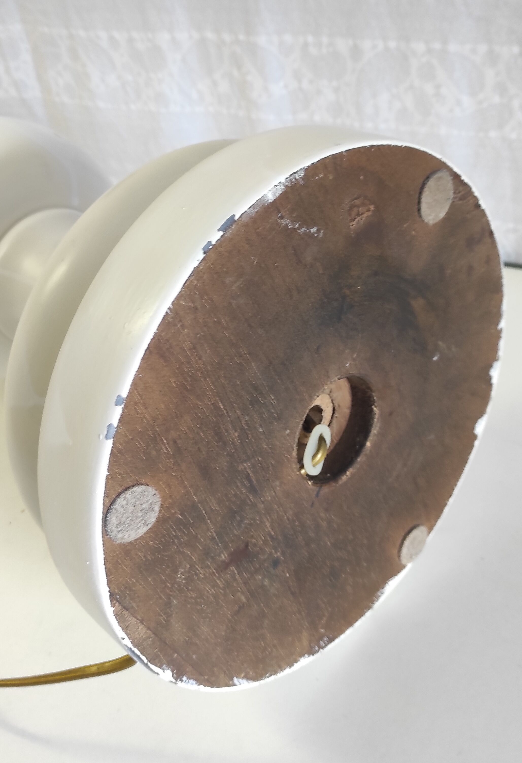 XXL lamp foot in turned wood – 60s/70s