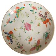 Assiette, porcelaine famille rose, Chine, XIXème