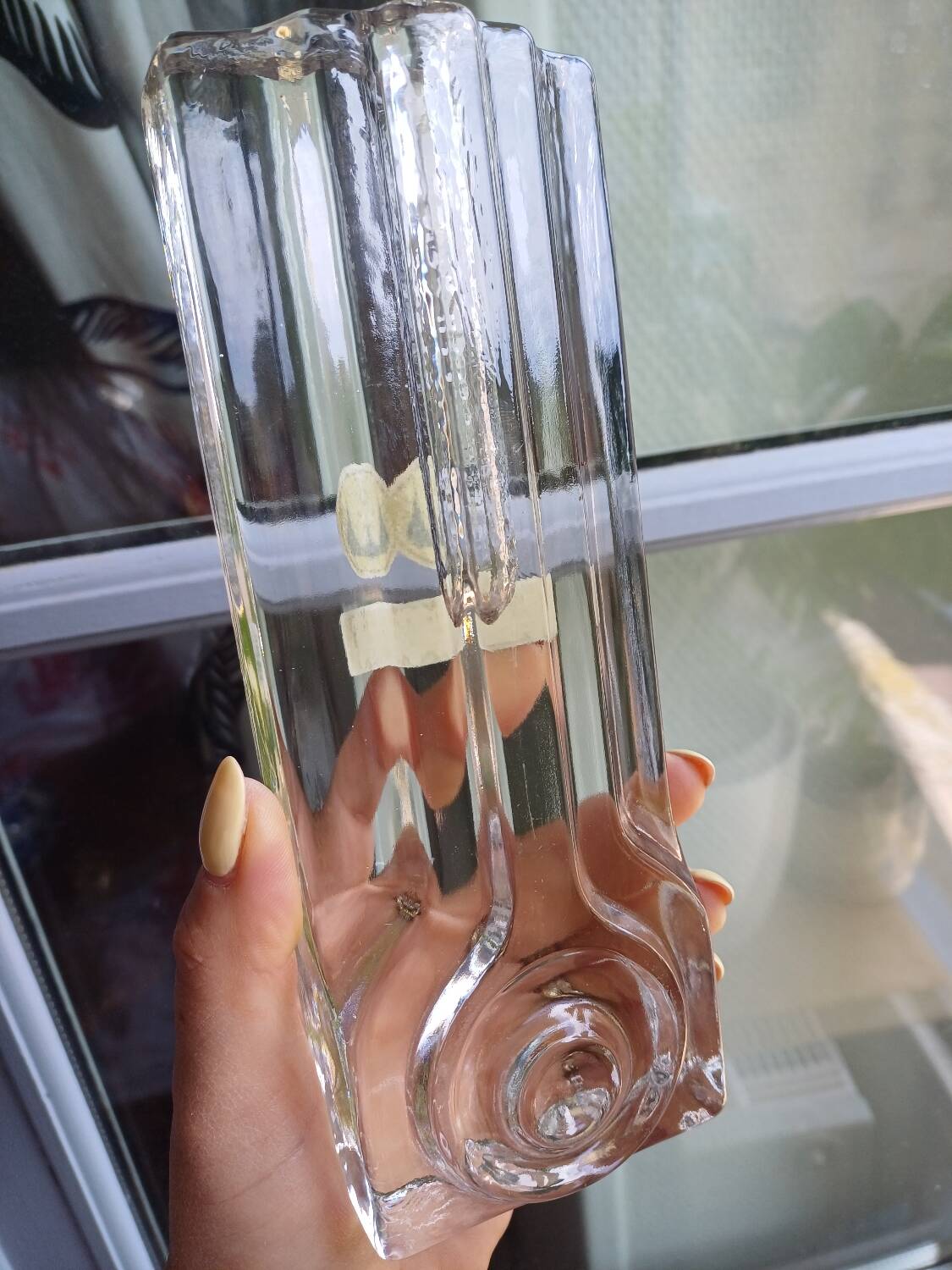 Vase en cristal Walther Kristallglas style Bauhaus