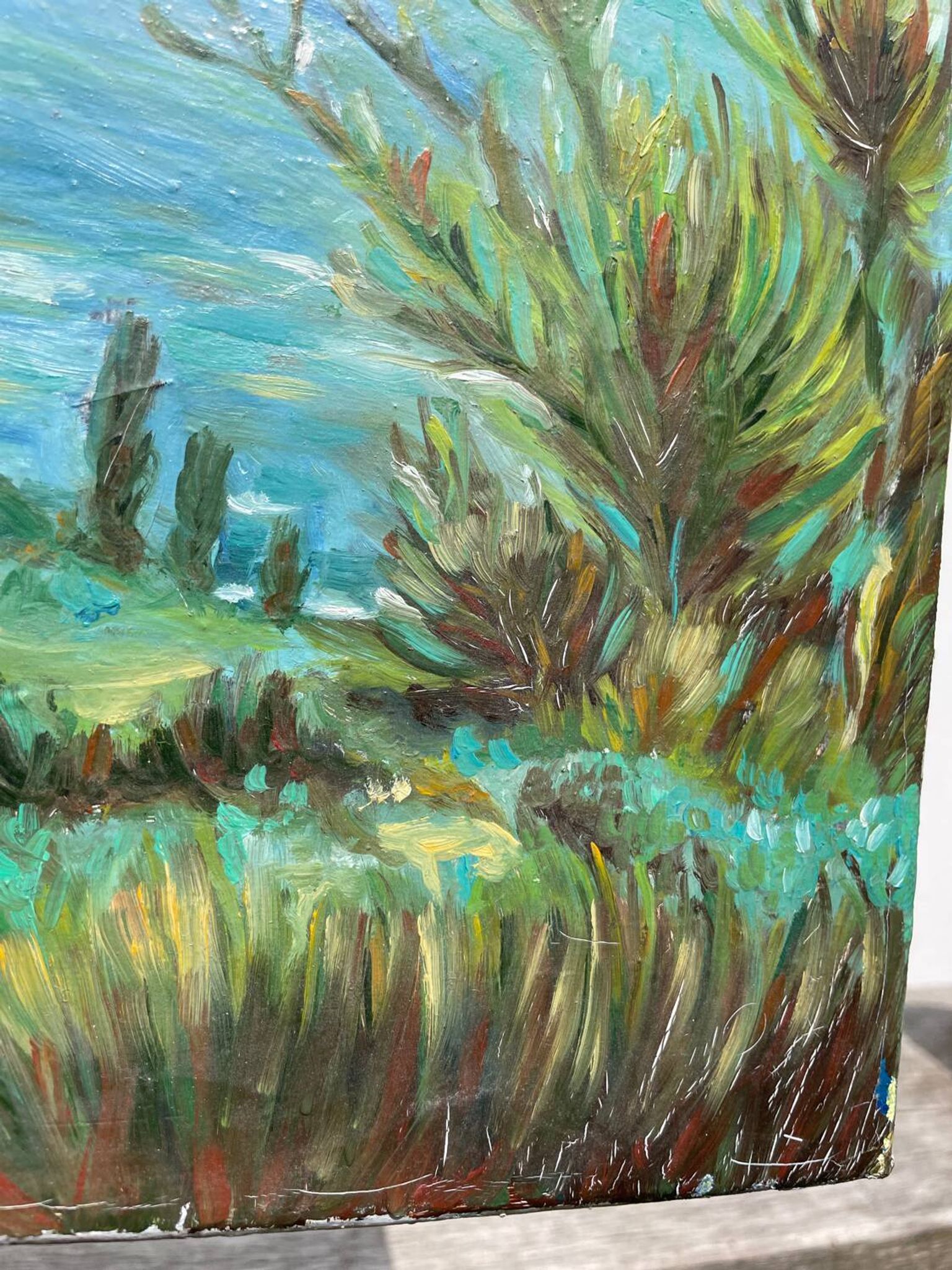 Oil on canvas landscape