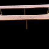 Two solid wood benches