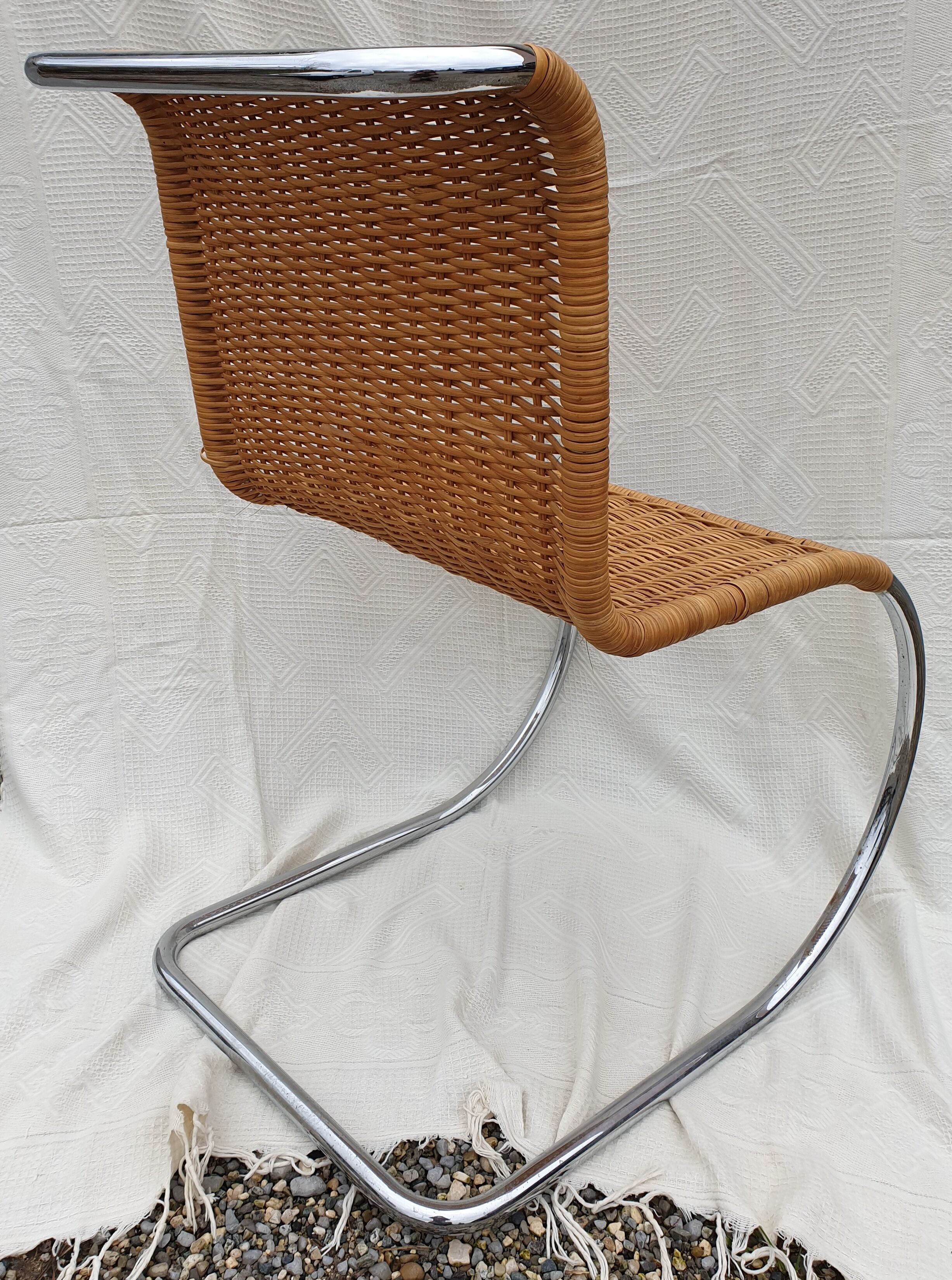 Mr 10 rattan armchair by Ludwig Mies Van der Rohe