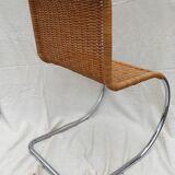 Fauteuil MR 10 en rotin par Ludwig Mies Van der Rohe
