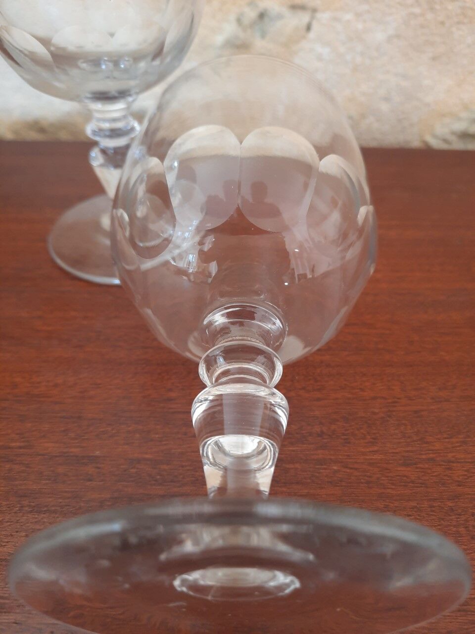 Crystal wine glasses